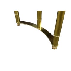 Mastercraft Walnut Dining Table With Brass Bamboo Legs