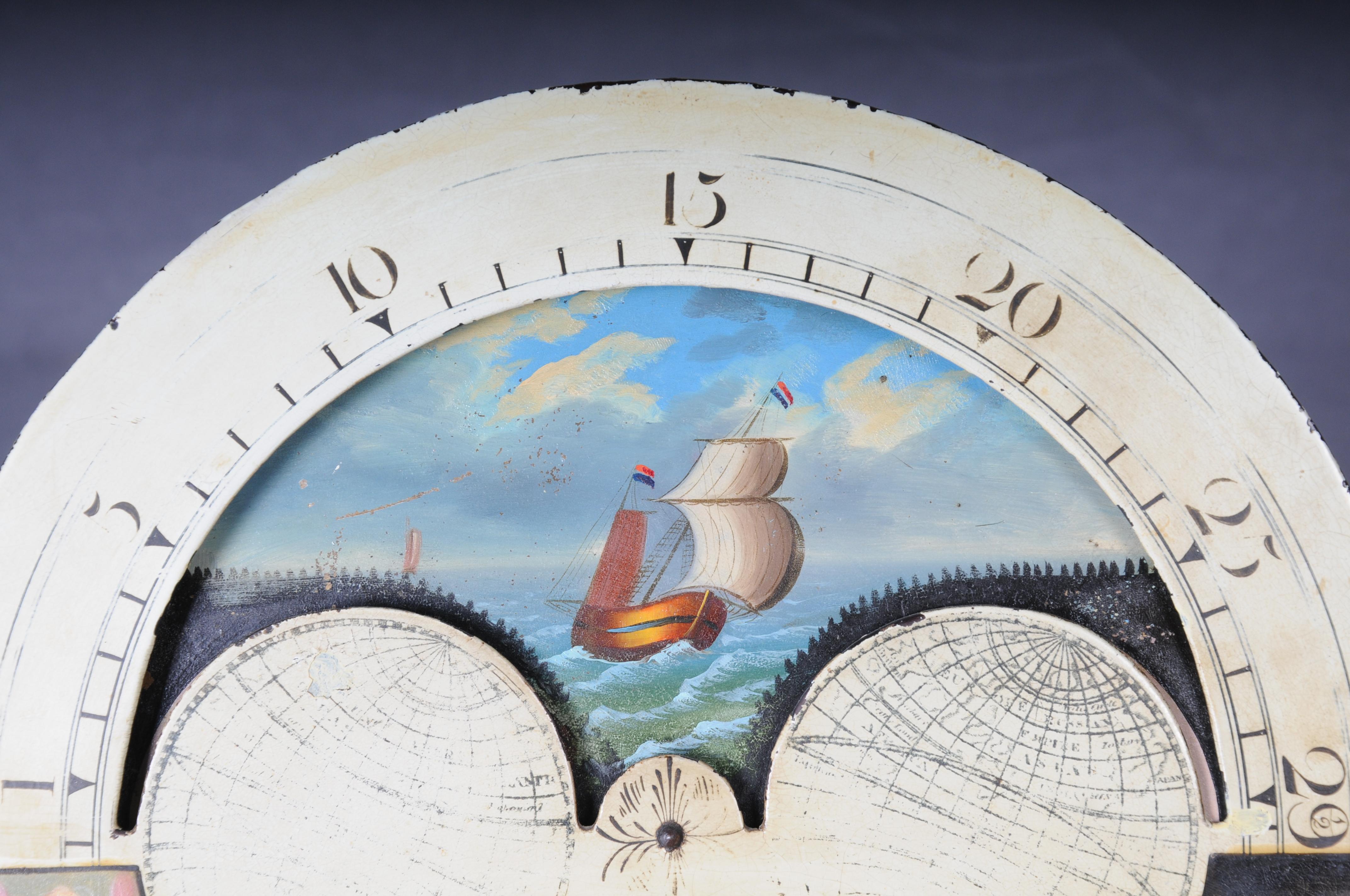 Masterful antique English grandfather clock, mahogany, 18th century In Good Condition For Sale In Berlin, DE