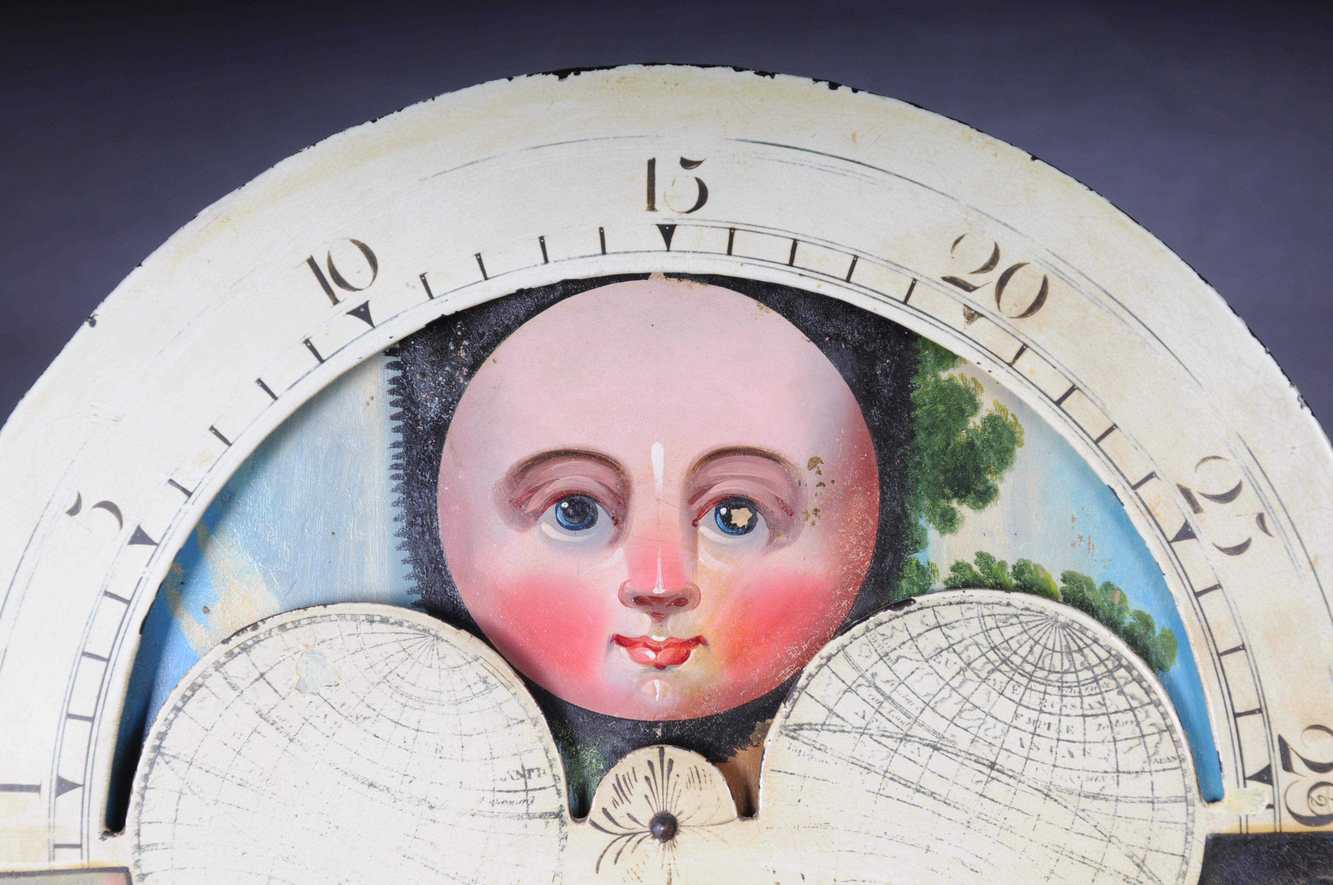 18th Century and Earlier Masterful antique English grandfather clock, mahogany, 18th century For Sale
