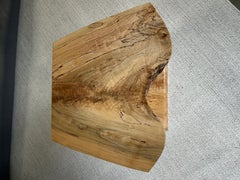 Masterful One of a Kind Figured Spaltted Maple Live Edge End Table