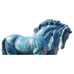 Masterful Pair of Italian Horses in bronze 20th Century 1:1