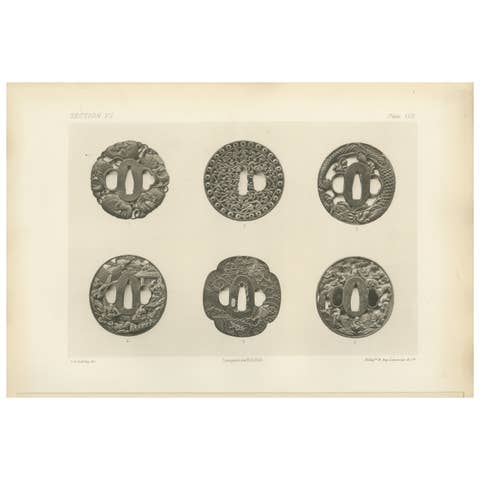 Masterfully Crafted Tsuba with Narrative and Symbolic Motifs– A Heliograph 1884