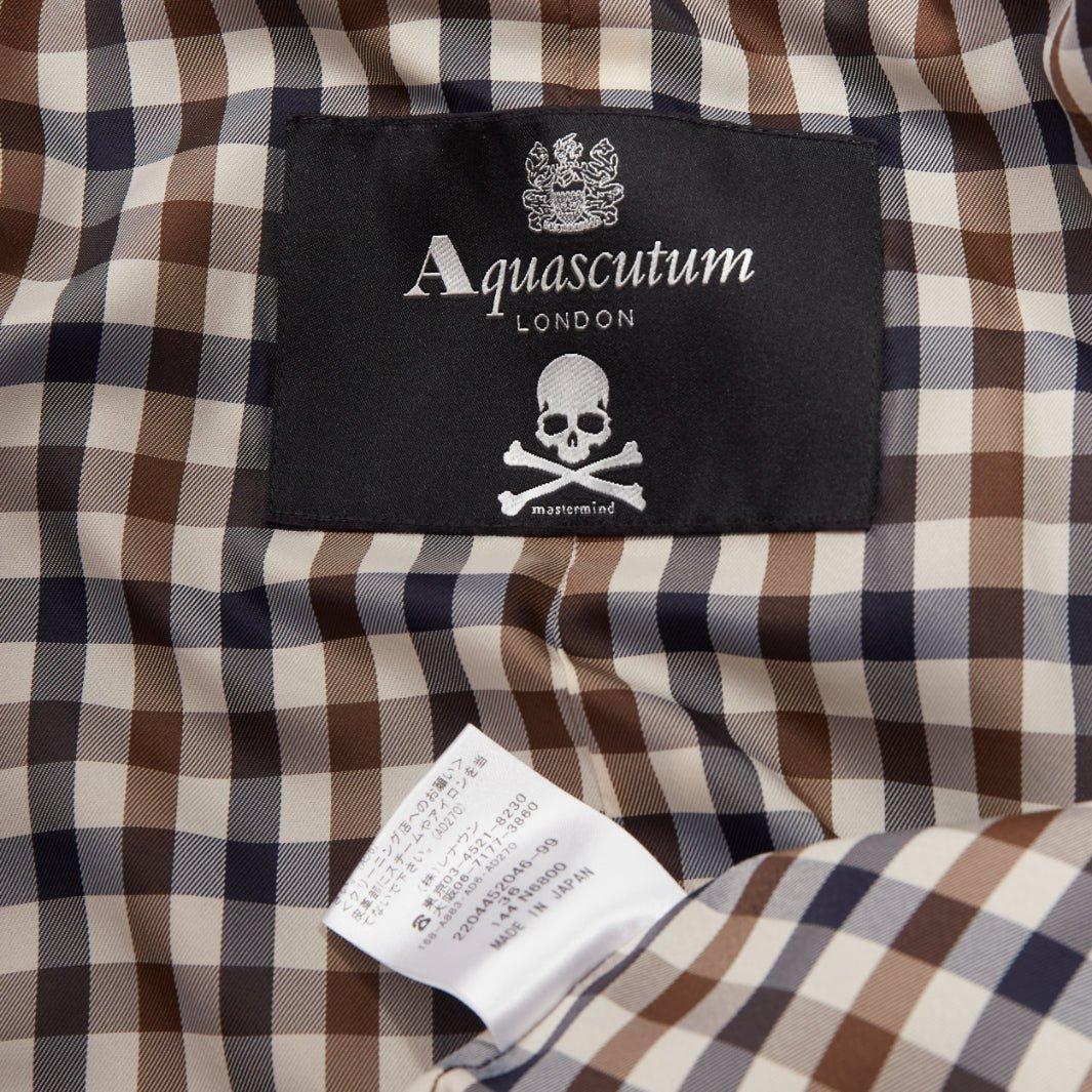 MASTERMIND JAPAN Aquascutum Limited Edition trench noir avec tête de mort en cristal IT36 XXS en vente 5