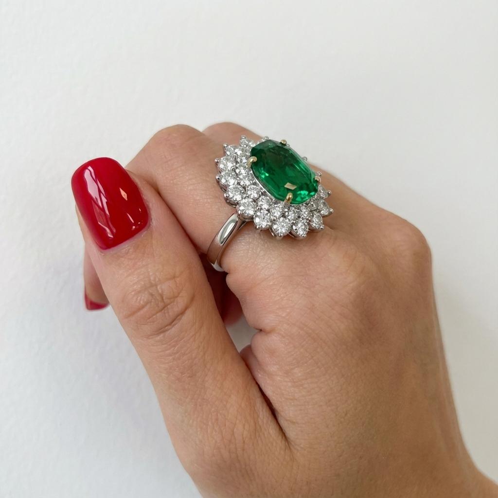 Meisterwerk AGL Vintage Tiffany & Co. Kolumbianischer Smaragdring im Zustand „Gut“ im Angebot in Chicago, IL