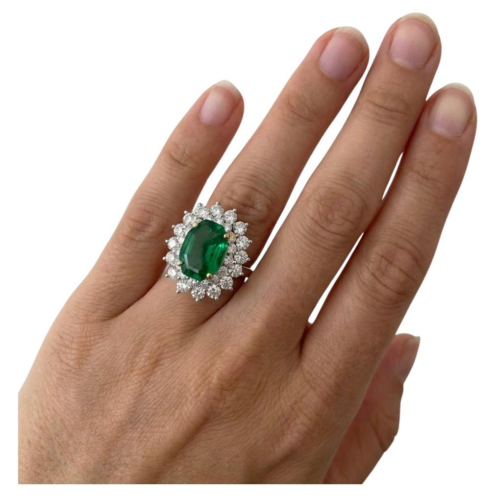 Meisterwerk AGL Vintage Tiffany 
Co. Kolumbianischer Smaragdring im Angebot