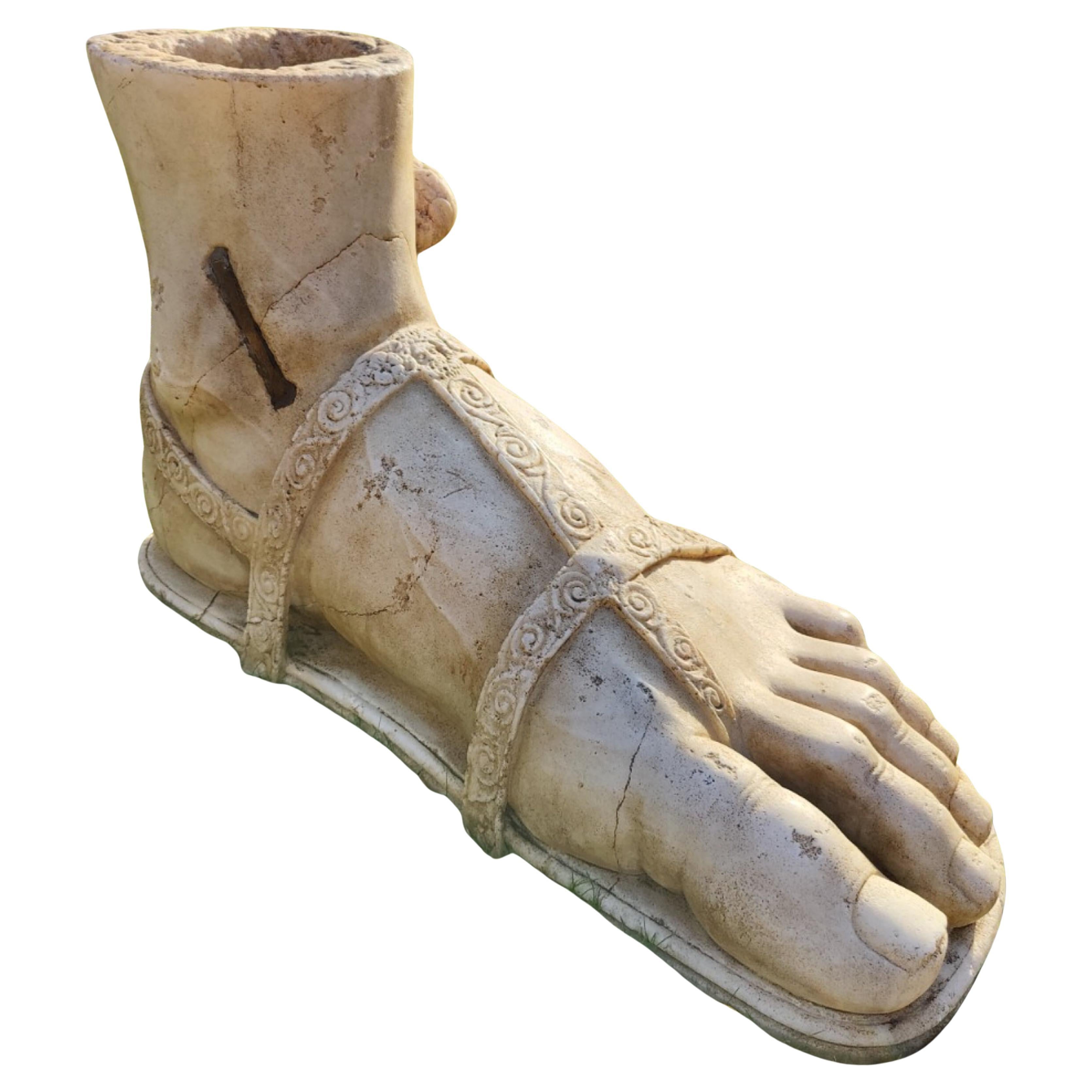 Marble Masterpiece and Museum Pair of Italian Feet of 