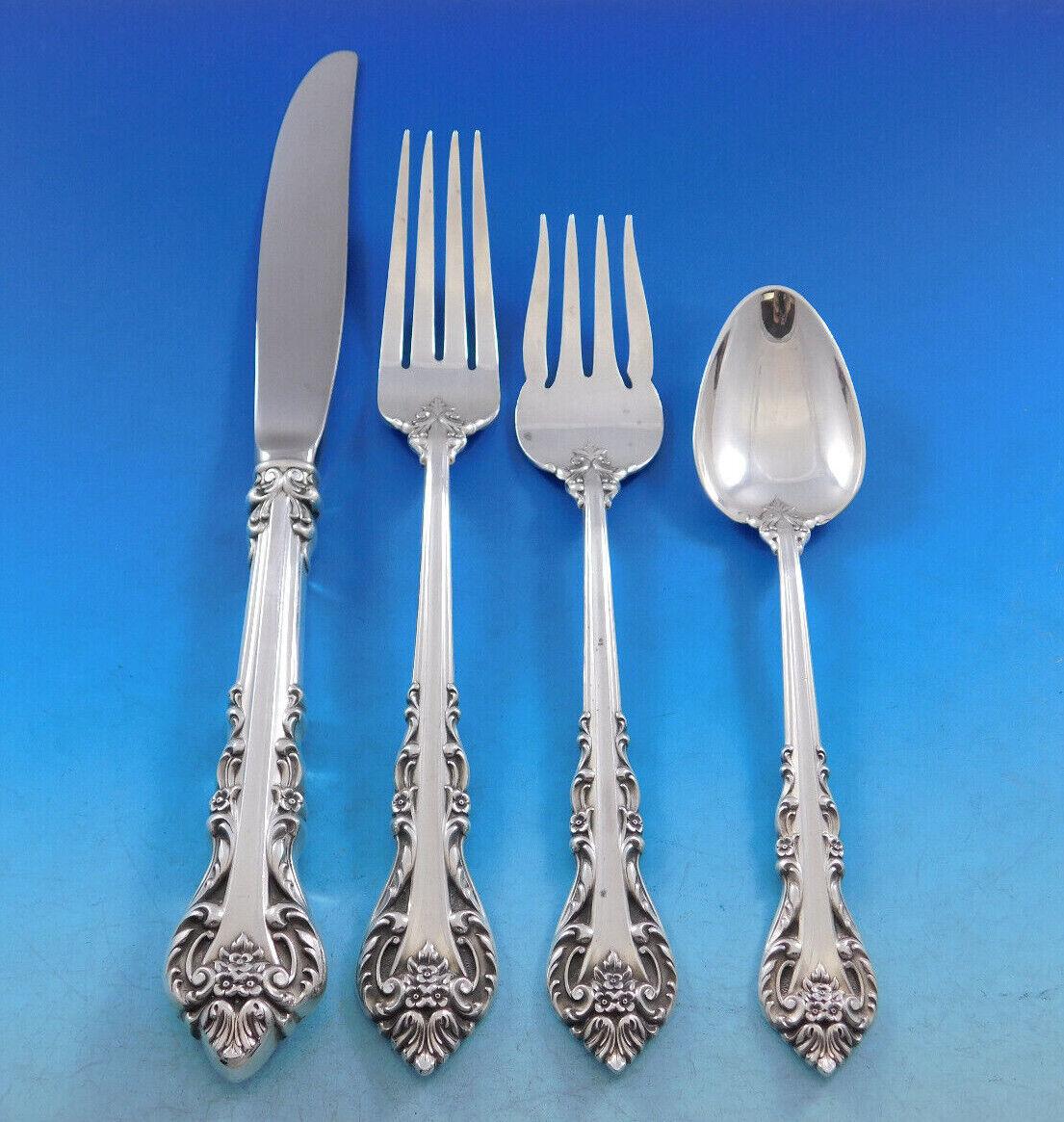 Masterpiece by International Sterling Flatware Set for 12 Service 98 Pieces 2