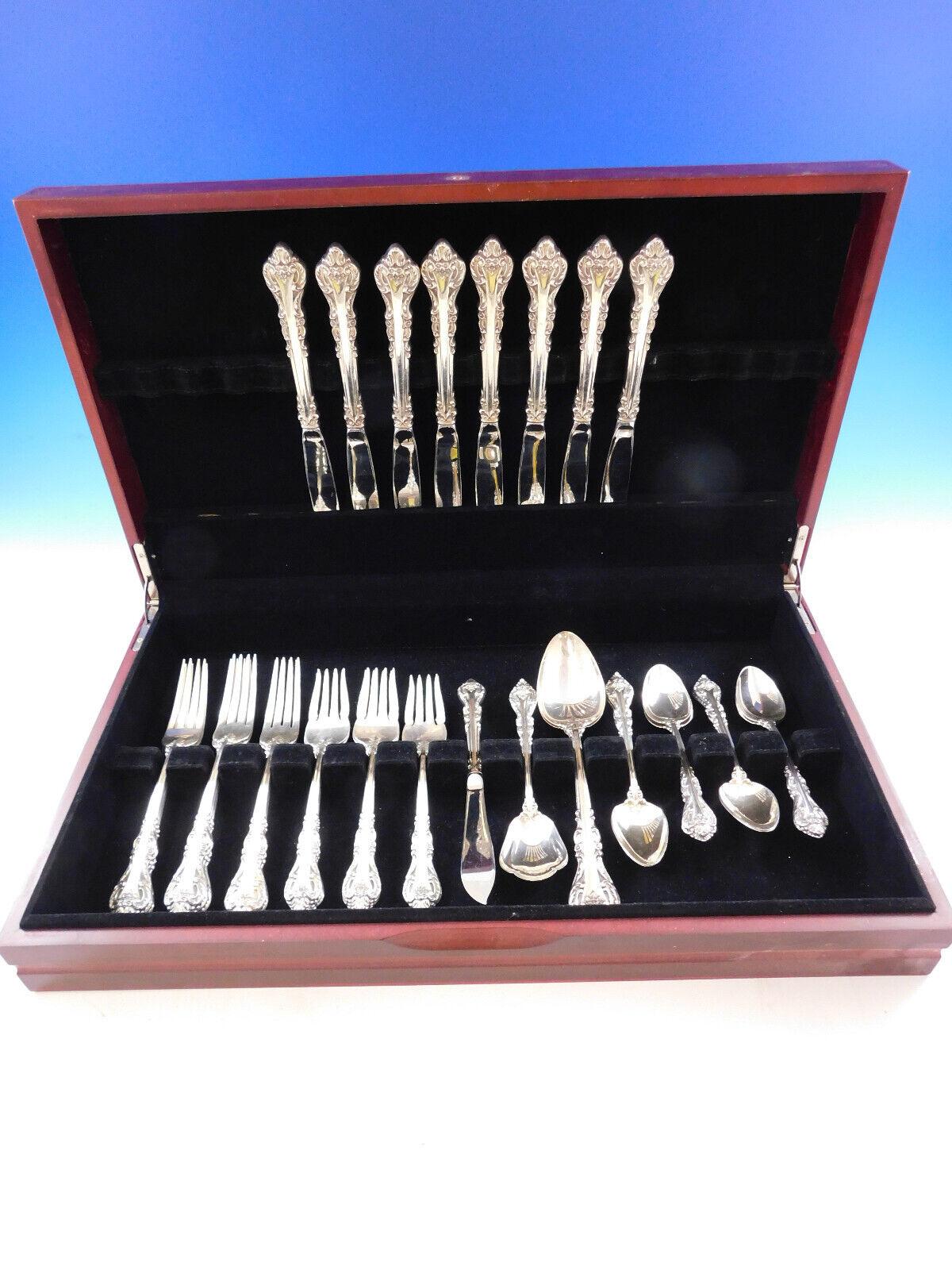 Masterpiece by International (handles not pierced) Sterling Silver Flatware set - 36 pieces. This set includes:

8 Knives, 9 1/4