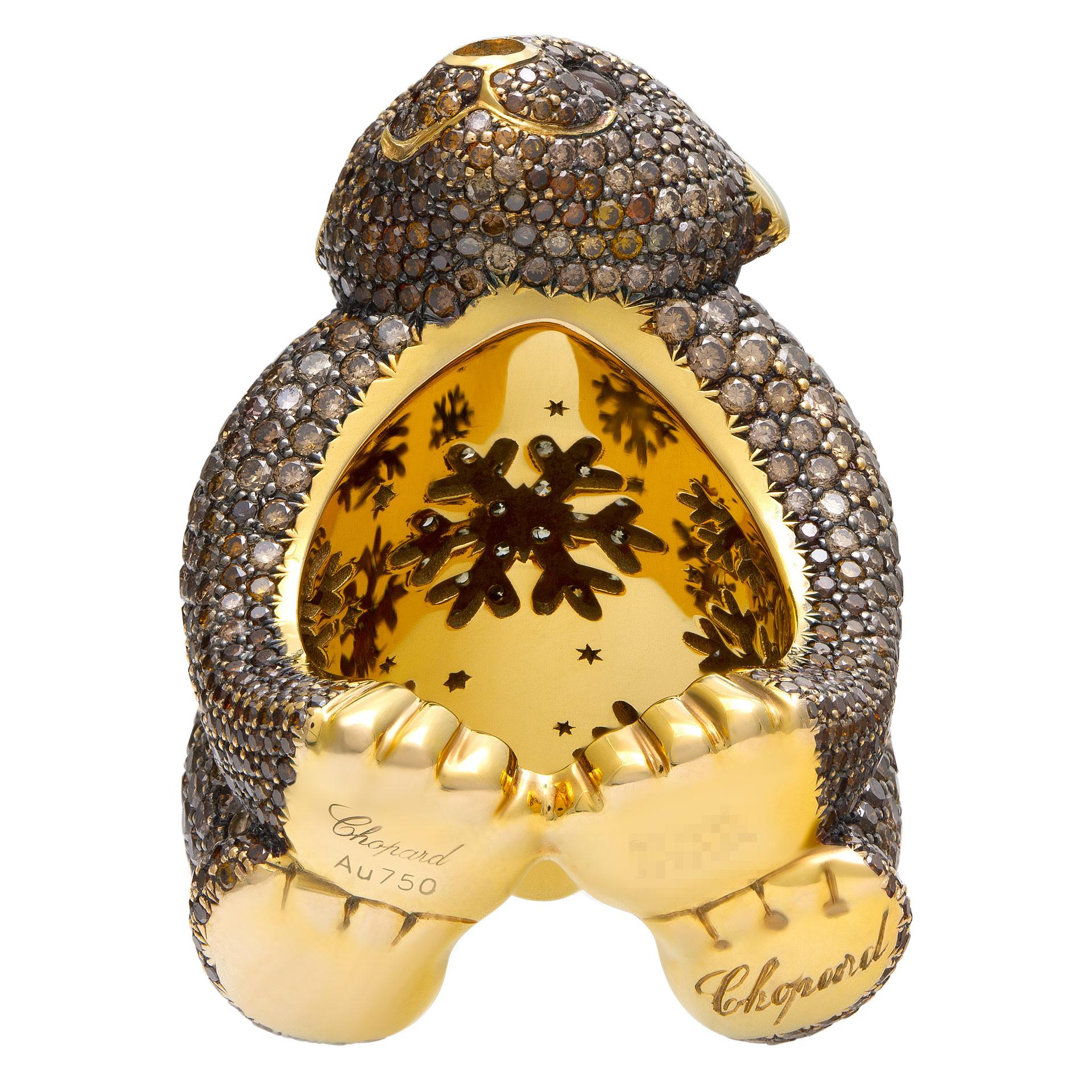 Masterpiece Chopard Diamant-Bär „Animal World Collection“ Ring aus 18 Karat (Rundschliff)