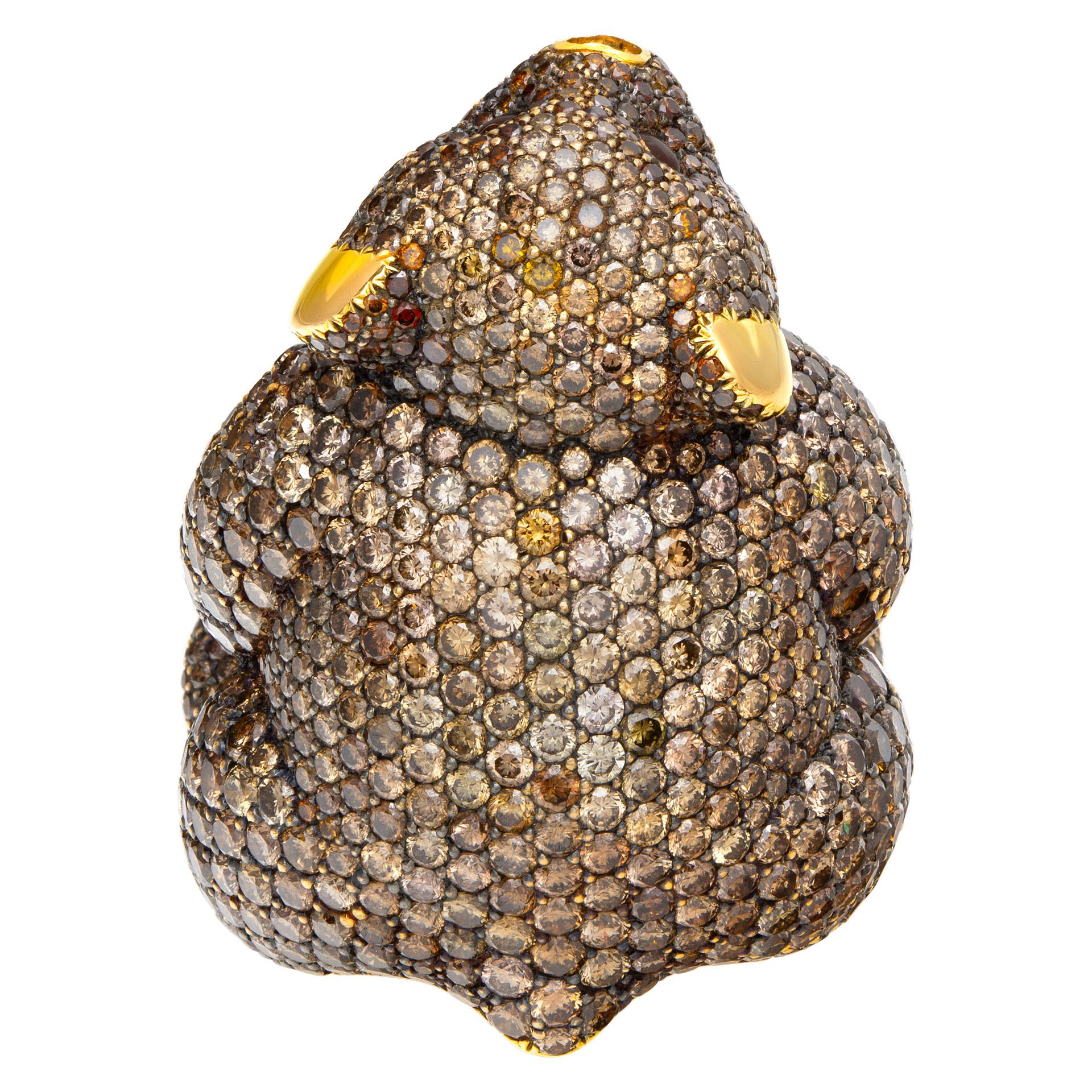 Masterpiece Chopard Diamant-Bär „Animal World Collection“ Ring aus 18 Karat im Zustand „Hervorragend“ in Surfside, FL