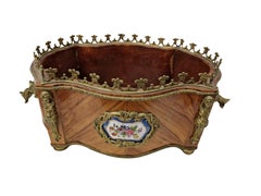 Capolavoro di giardinaggio floreale, Napoleone III, bronzo dorato a fuoco in legno di palissandro, anni '70 del XIX secolo