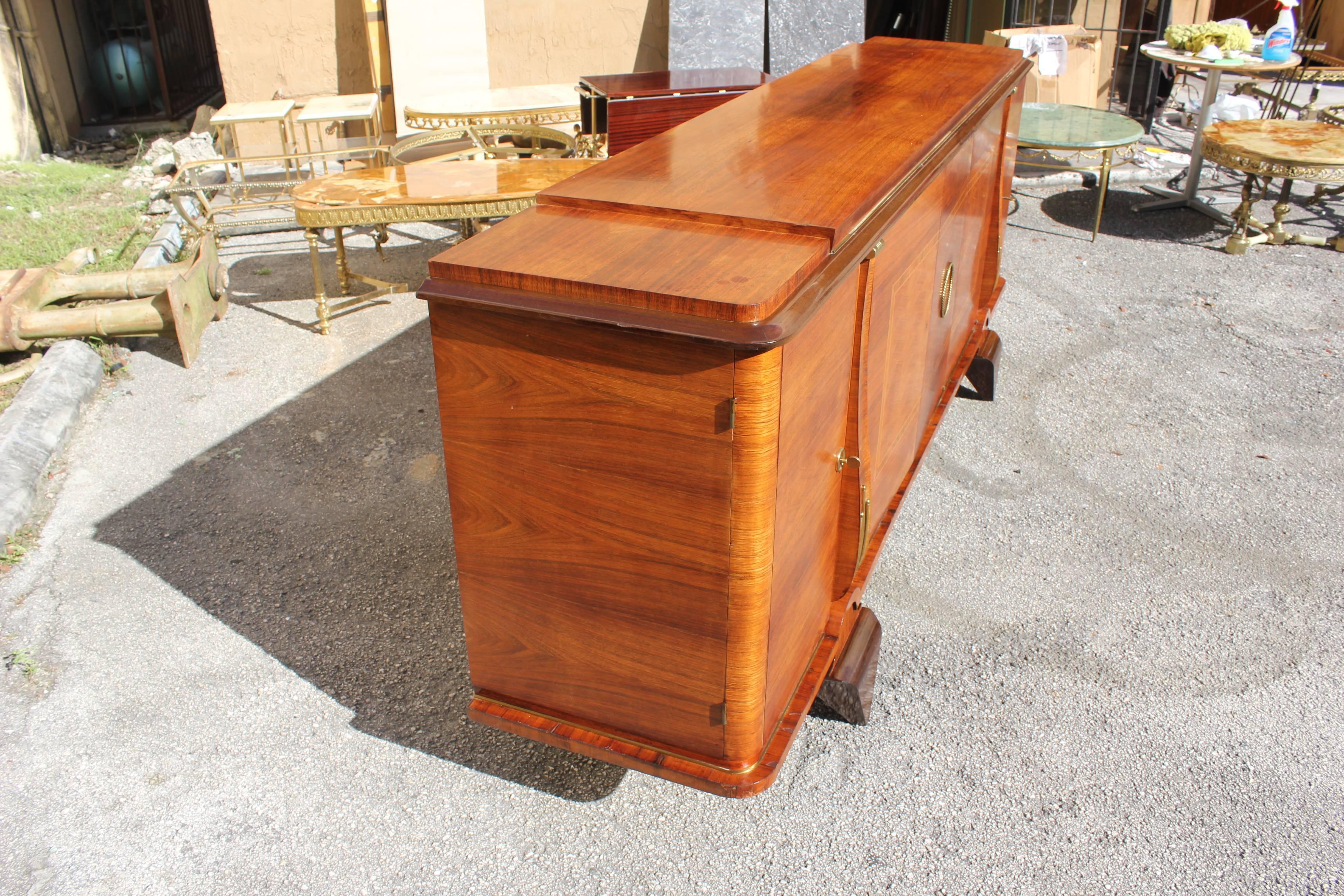 Masterpiece French Art Deco Sideboard / Buffet Rosewood by Jules Leleu Style For Sale 2