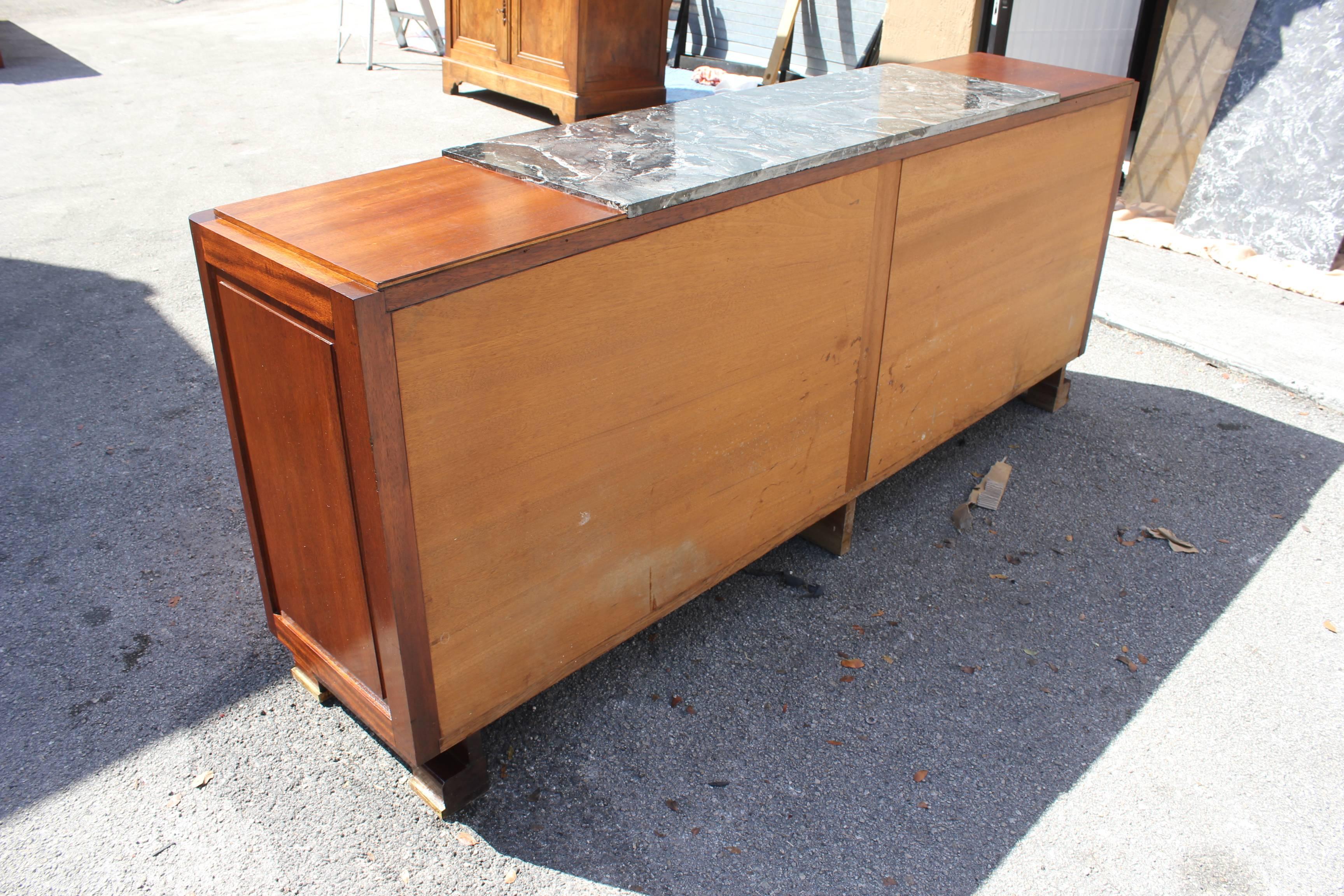 Masterpiece French Art Deco Solid Mahogany Sideboard or Buffet by Maxime Old 6