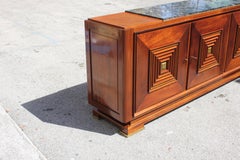 Masterpiece French Art Deco Solid Mahogany Sideboard or Buffet by Maxime Old