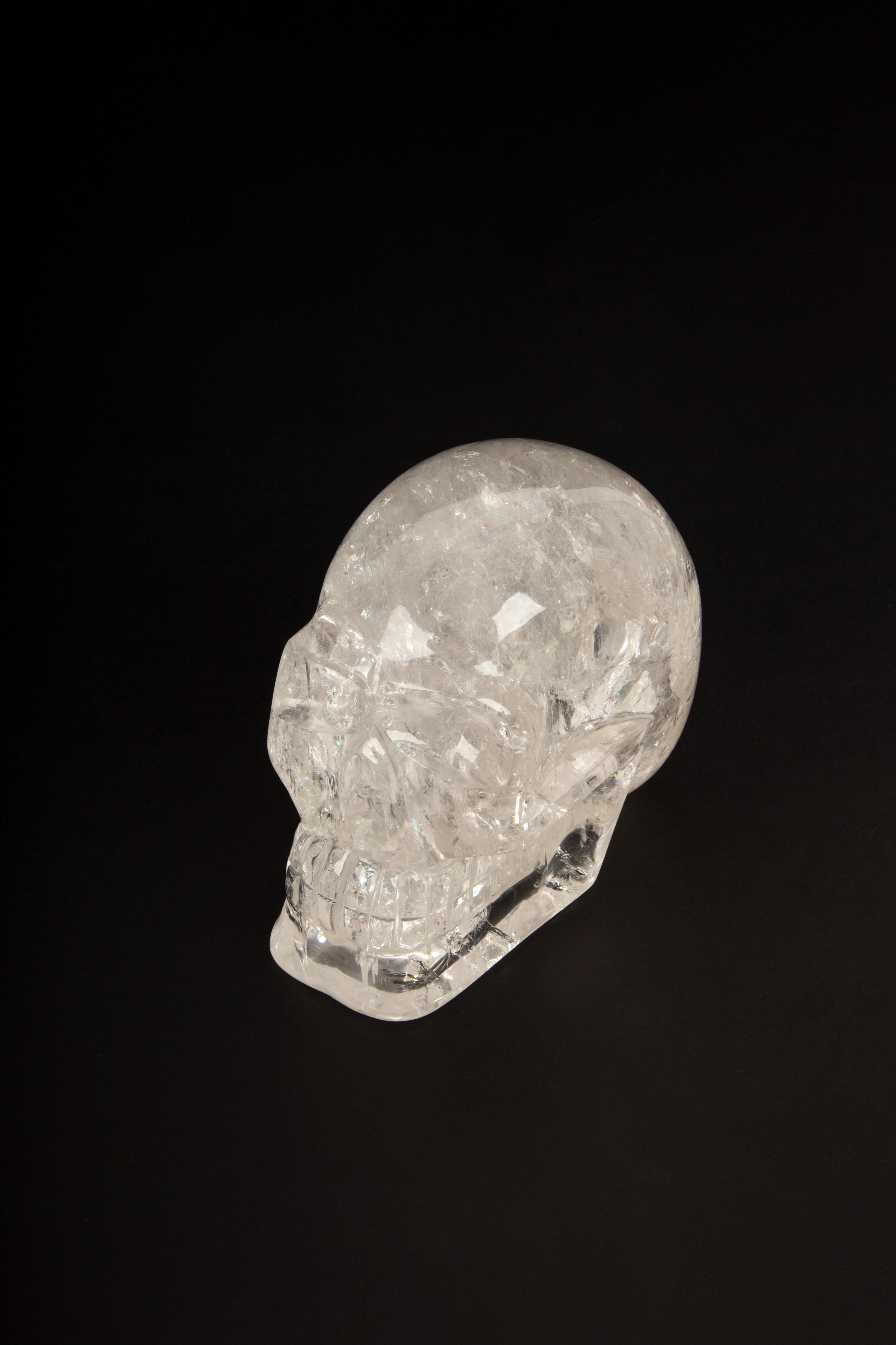 Un chef-d'œuvre de clarté : Le crâne de cristal de roche ultime Neuf - En vente à New York, NY
