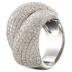 Masterpiece italian made 3.20 Carat Pave Diamond Ring