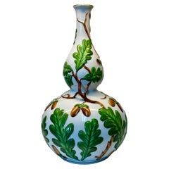 Grand vase / vase à double gourde en châtaignier, chef-d'œuvre de Herend of Hungry