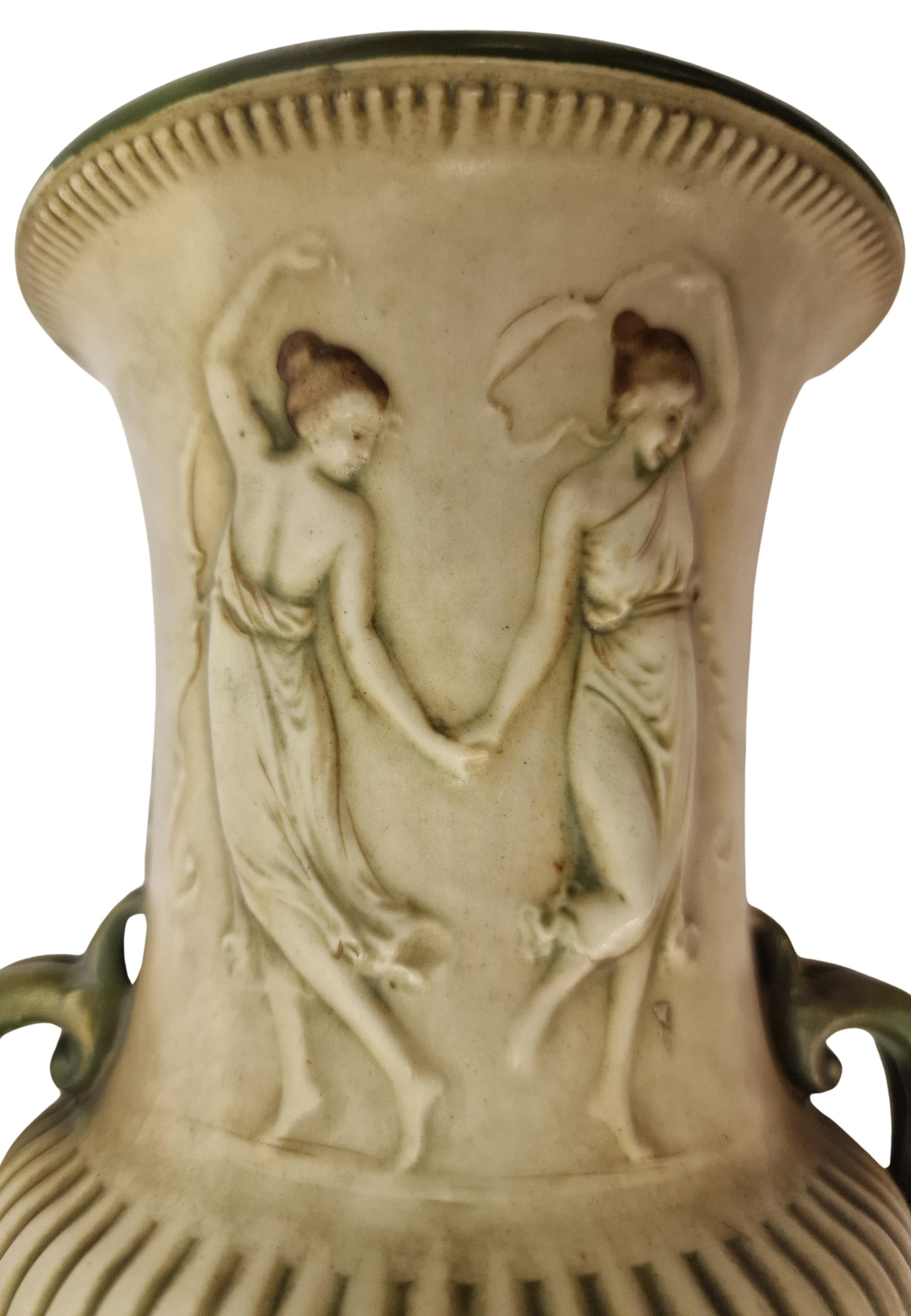 Capolavoro, vaso raro, anfora, Ernst Wahliss, 1900 Art Nouveau, Turn Austria in vendita 3