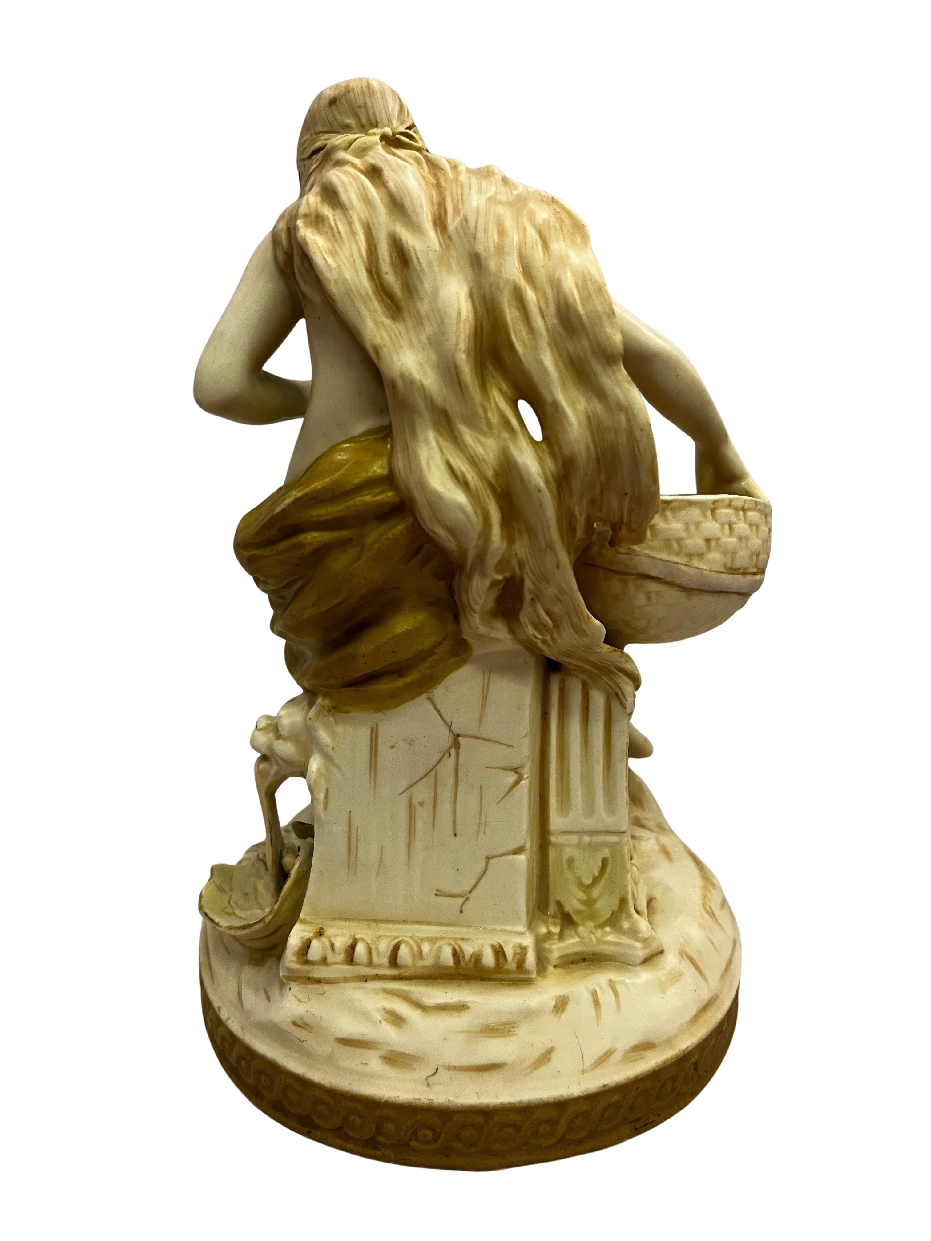 Porcelain Masterpiece sculpture, Mother´s love, Ernst Wahliss Royal Vienna, 1900, Austria For Sale