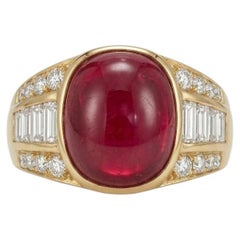 Masterpiece Van Cleef & Arpels Burma No Heat Ruby Diamond Gold Ring