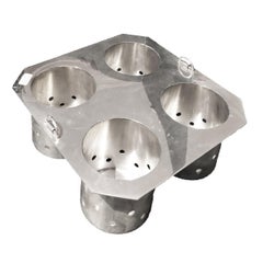 Centerpiece, Bottles or caviar Cooler Victorian Iceberg Silver-Plated end 19th