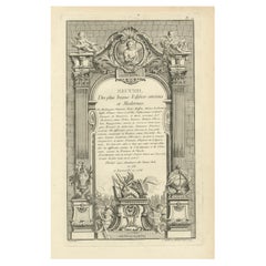 Masterpieces of Architecture and Ornamentation: Decorative Title Page from 1766