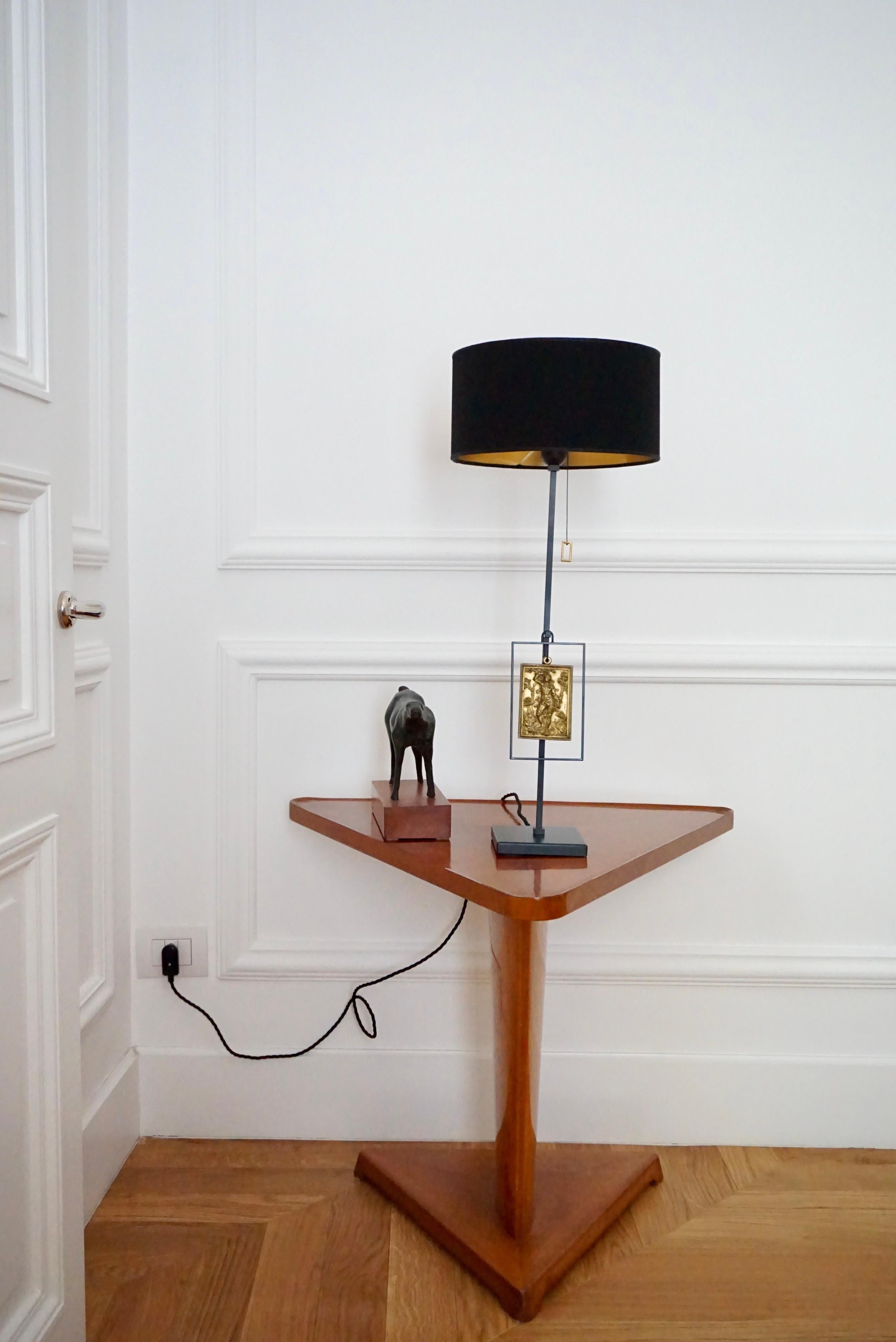 Lampe de bureau « Masterpieces of Light » en laiton avec plaque en bronze de S. Sebastiano XVII en vente 11