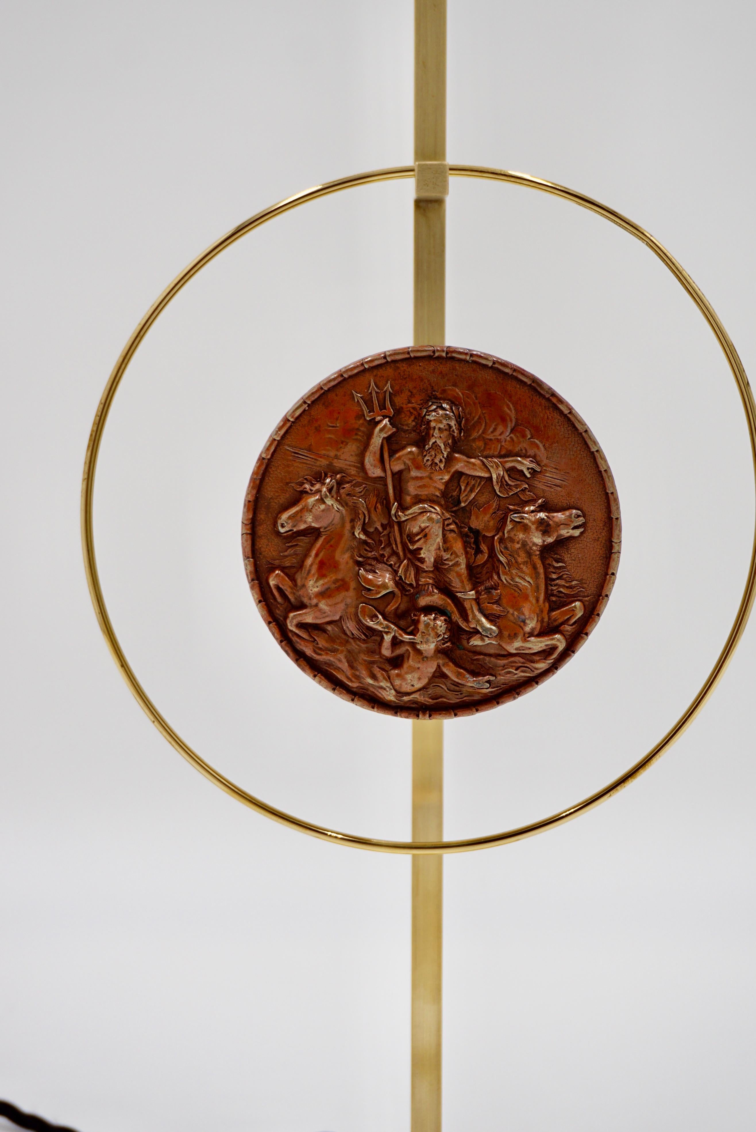 Début du XVIIe siècle Lampe de table en laiton « Masterpieces of Light » avec sculpture en cuivre de Van Vianen XVII en vente