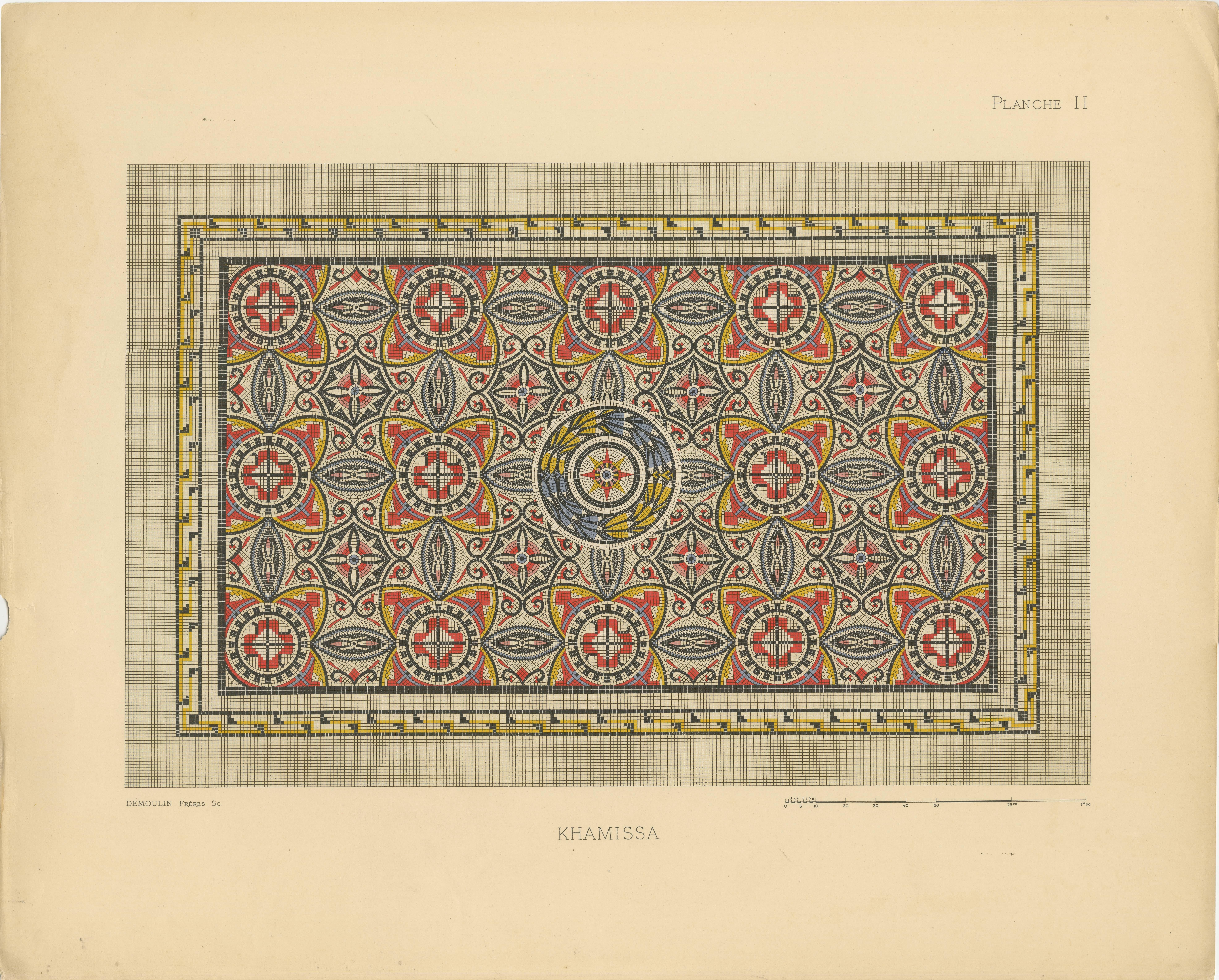 Paper Masterpieces of Roman Mosaic Art from Algeria: Rare Color Plates Collection For Sale
