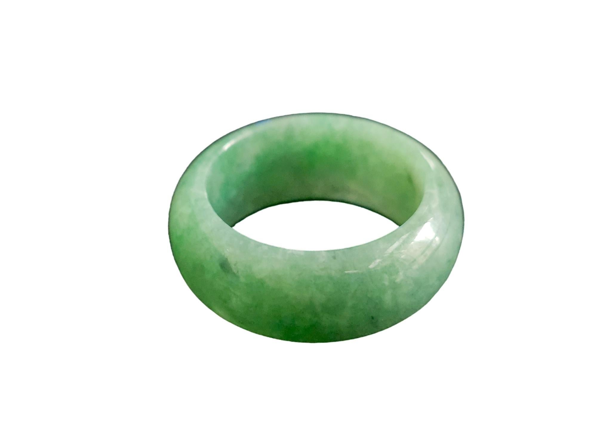 Masters Burmese A-Jadeite Certified Infinity Band Ring (Unisex)- Cocktail Ring For Sale 6