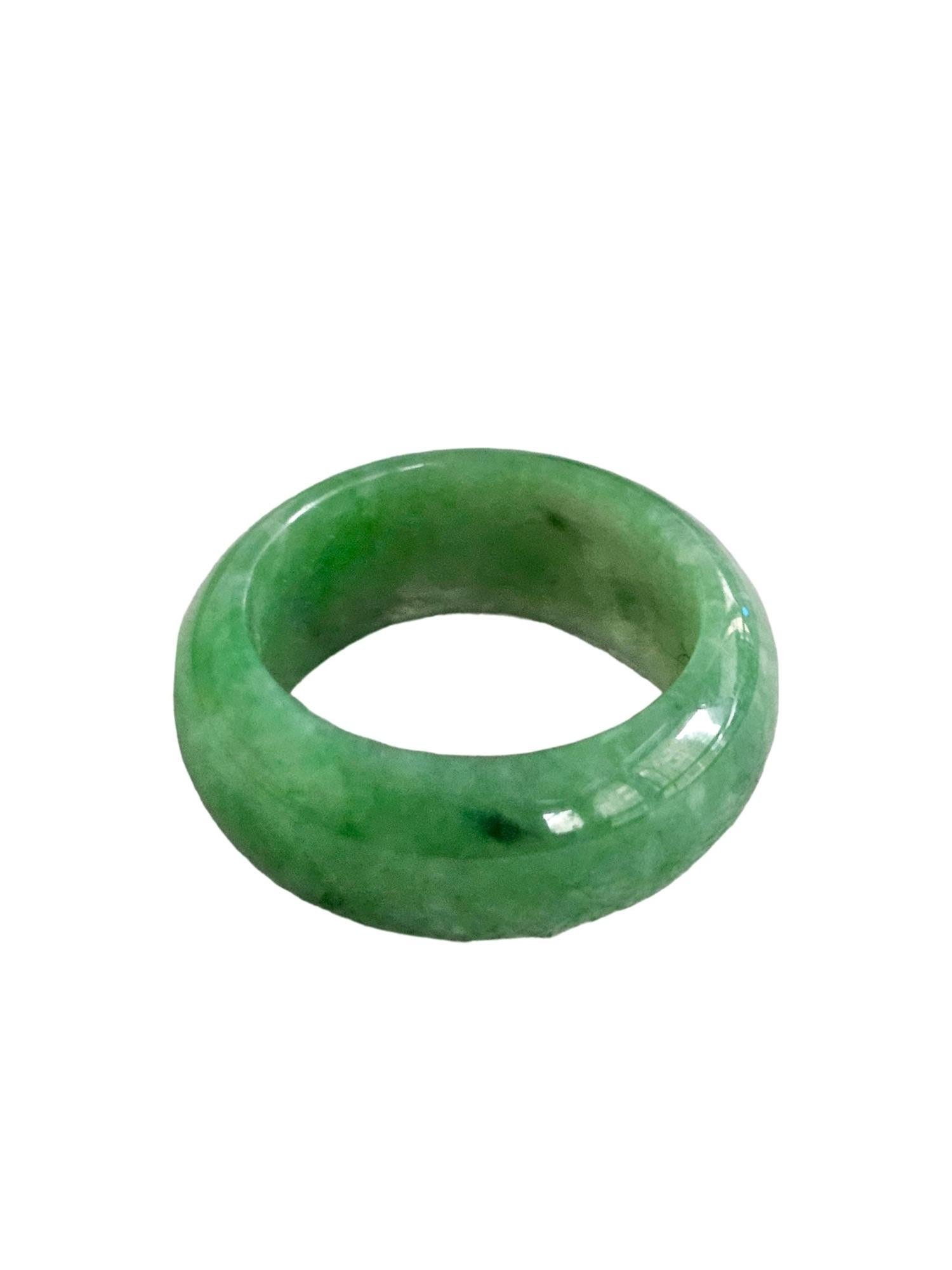 Masters Burmese A-Jadeite Certified Infinity Band Ring (Unisex)- Cocktail Ring For Sale 7