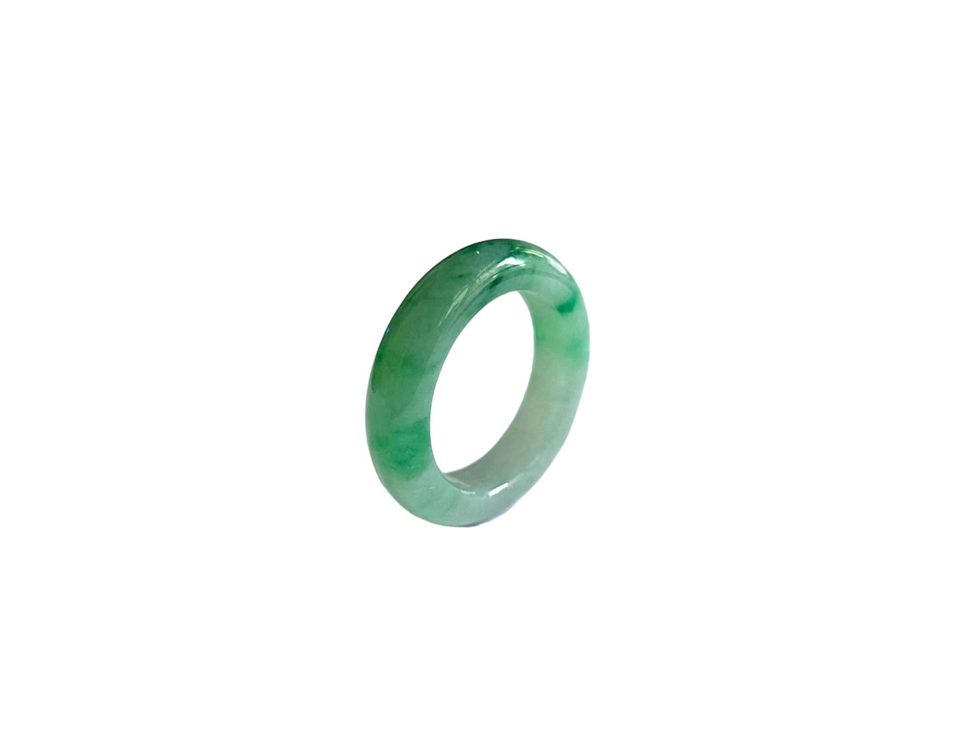 Bague à anneau Infinity certifiée A-Jadeite de maîtres birmans (Unisex - Bague cocktail) en vente 10
