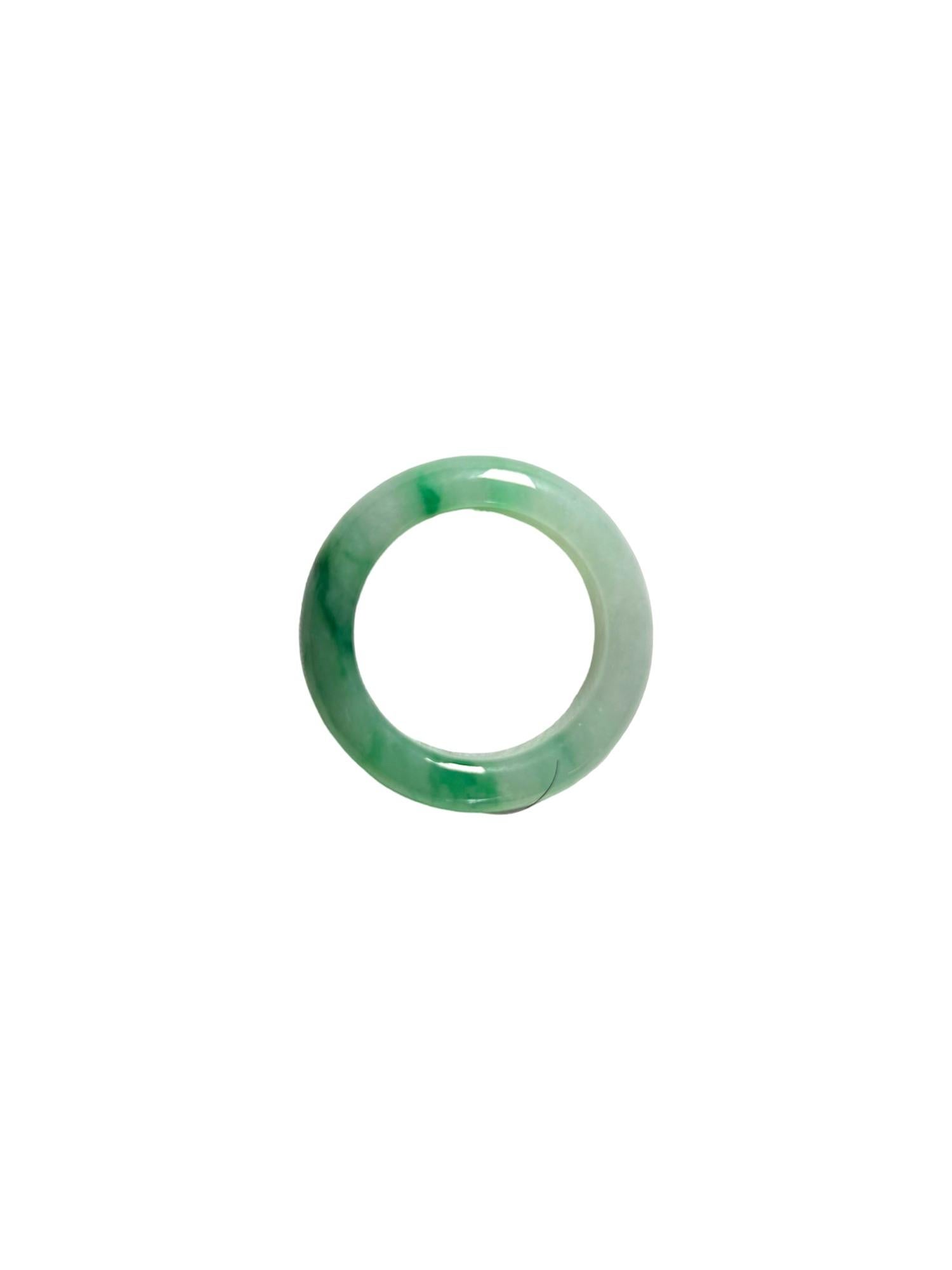 Bague à anneau Infinity certifiée A-Jadeite de maîtres birmans (Unisex - Bague cocktail) en vente 12