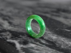 Masters Burmese A-Jadeite Certified Infinity Band Ring (Unisex)- Cocktail Ring)