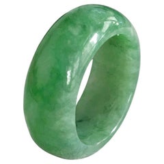 Bague cocktail Masters Birmanie A-Jadeite certifiée Infinity Band Ring (Unisex)