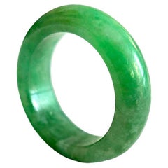 Masters Burmese A-Jadeite Certified Infinity Band Ring (Unisex)- Cocktail Ring)