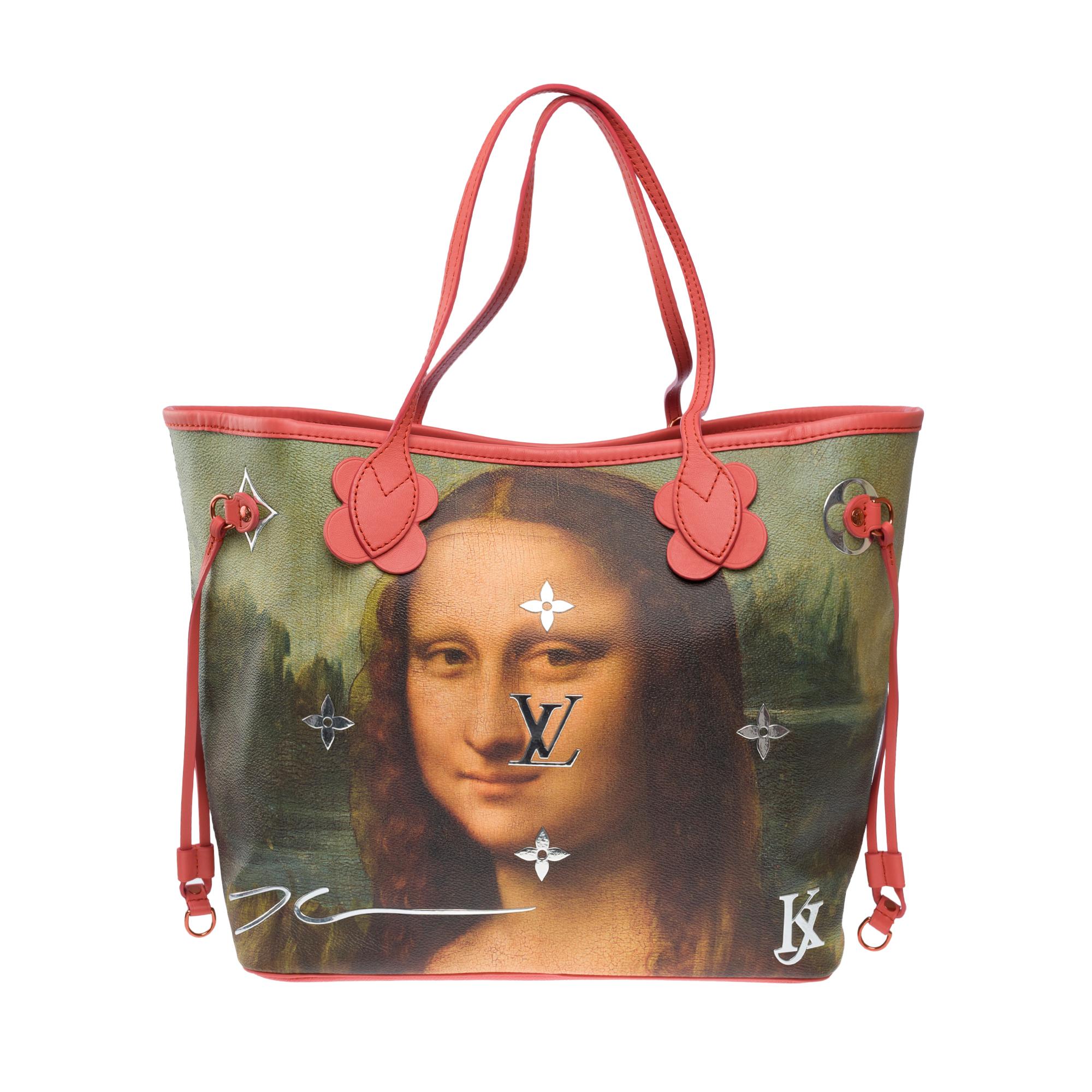 Masters Koons Da Vinci Collector Louis Vuitton Neverfull Tote bag in canvas In Excellent Condition For Sale In Paris, IDF