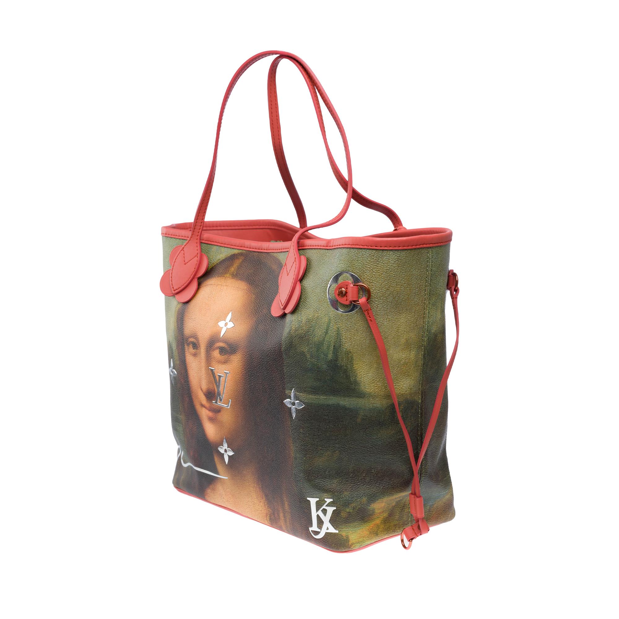 Women's Masters Koons Da Vinci Collector Louis Vuitton Neverfull Tote bag in canvas For Sale