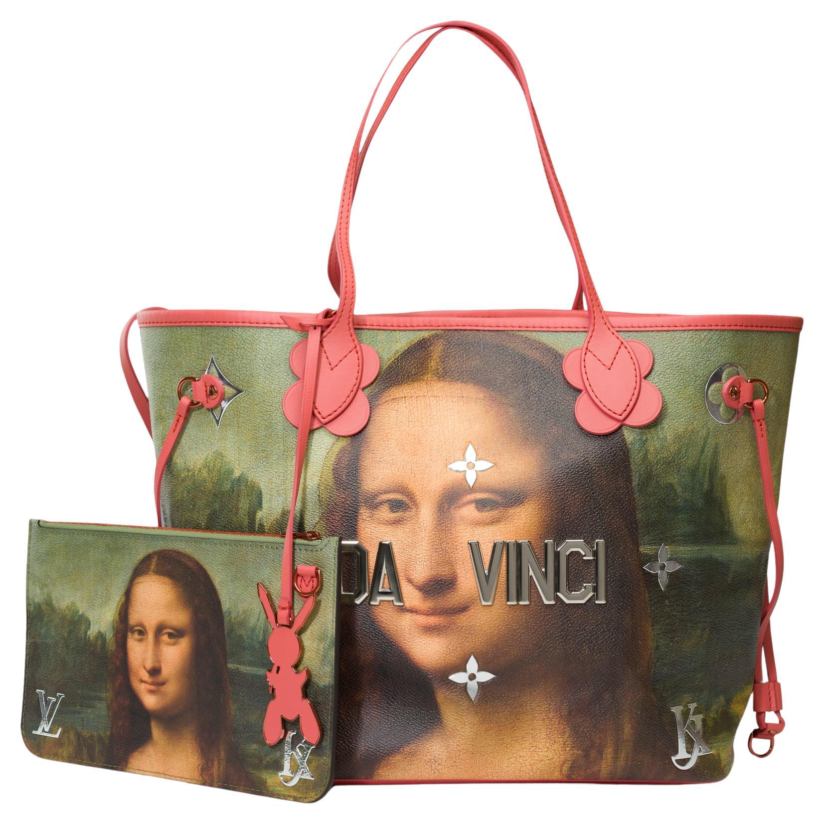 Masters Koons Da Vinci Collector Louis Vuitton Neverfull Tote bag in canvas For Sale