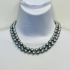 Mastoloni Tahitian Pearl Necklace in 18K White Gold