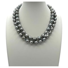 Mastoloni Tahitian Pearl Necklace in 18K White Gold