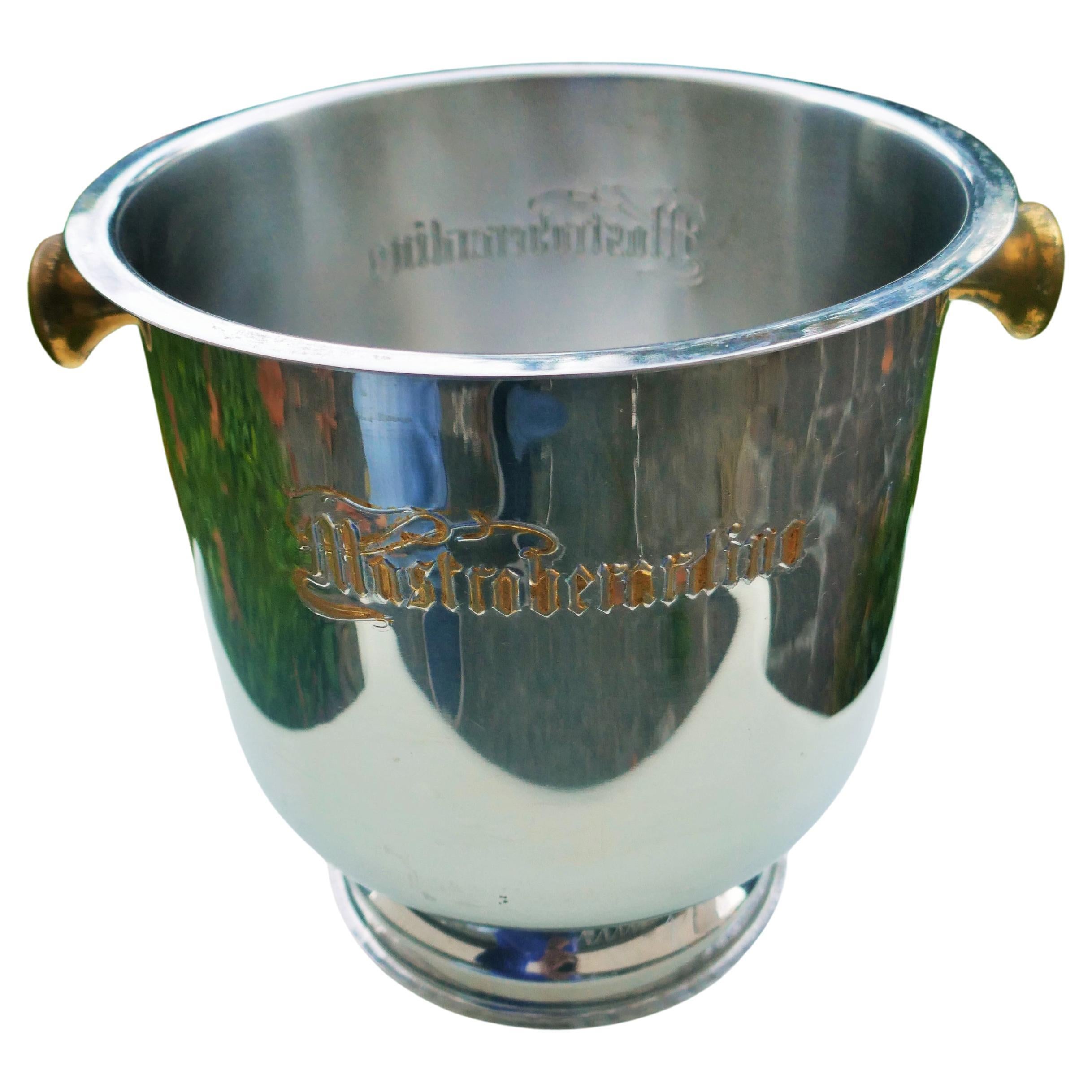 Mastroberardino Eiskübel oder Glacette aus Stahl (Italienisch) im Angebot