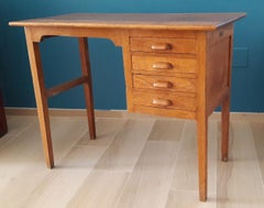 Mastruzzi Mid-Century Modern Wood Italian Writing Table, 1950s