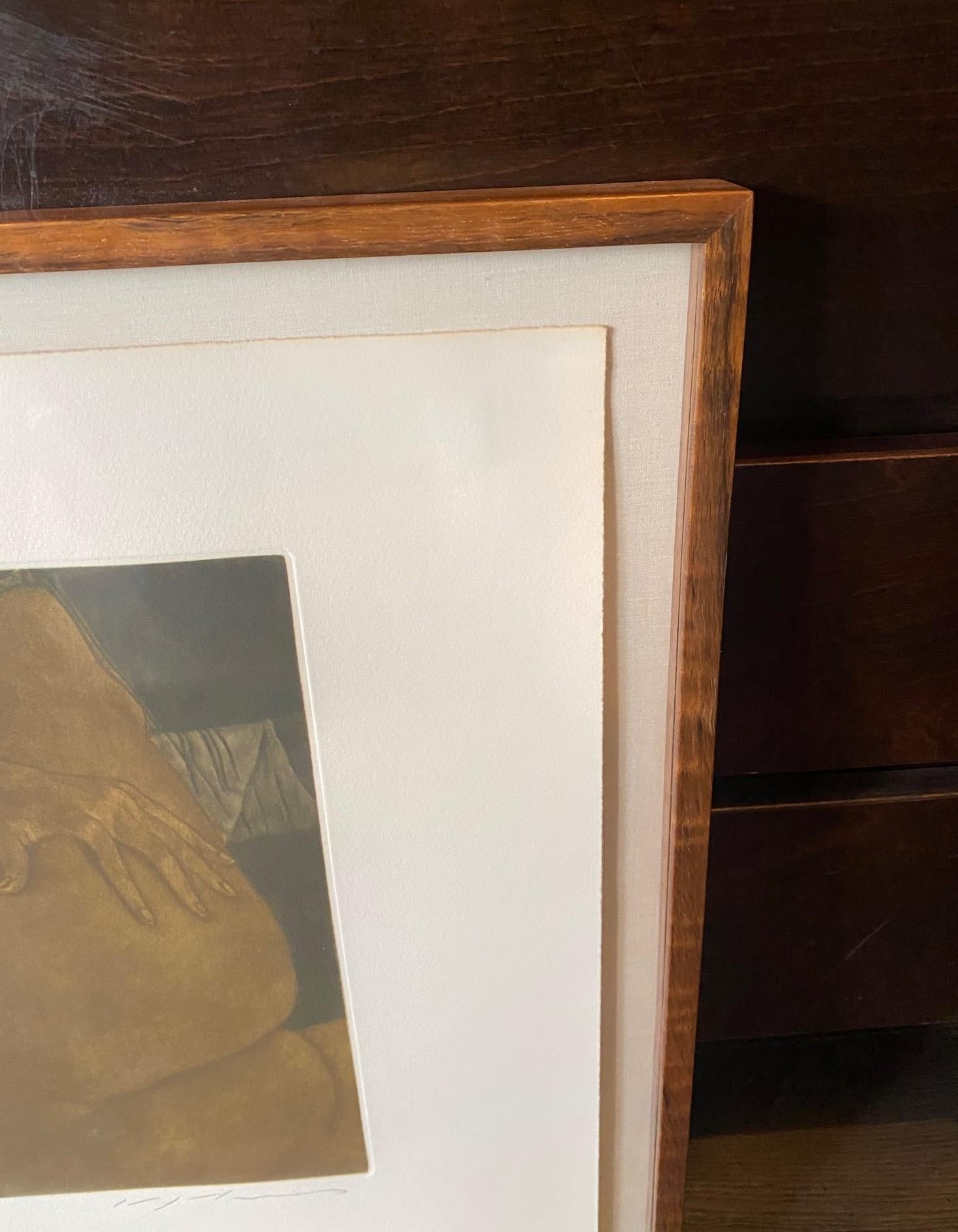 Masuo Ikeda Signé Edition Limitée Encadré Mezzotint Japonais Erotique Venus en vente 4