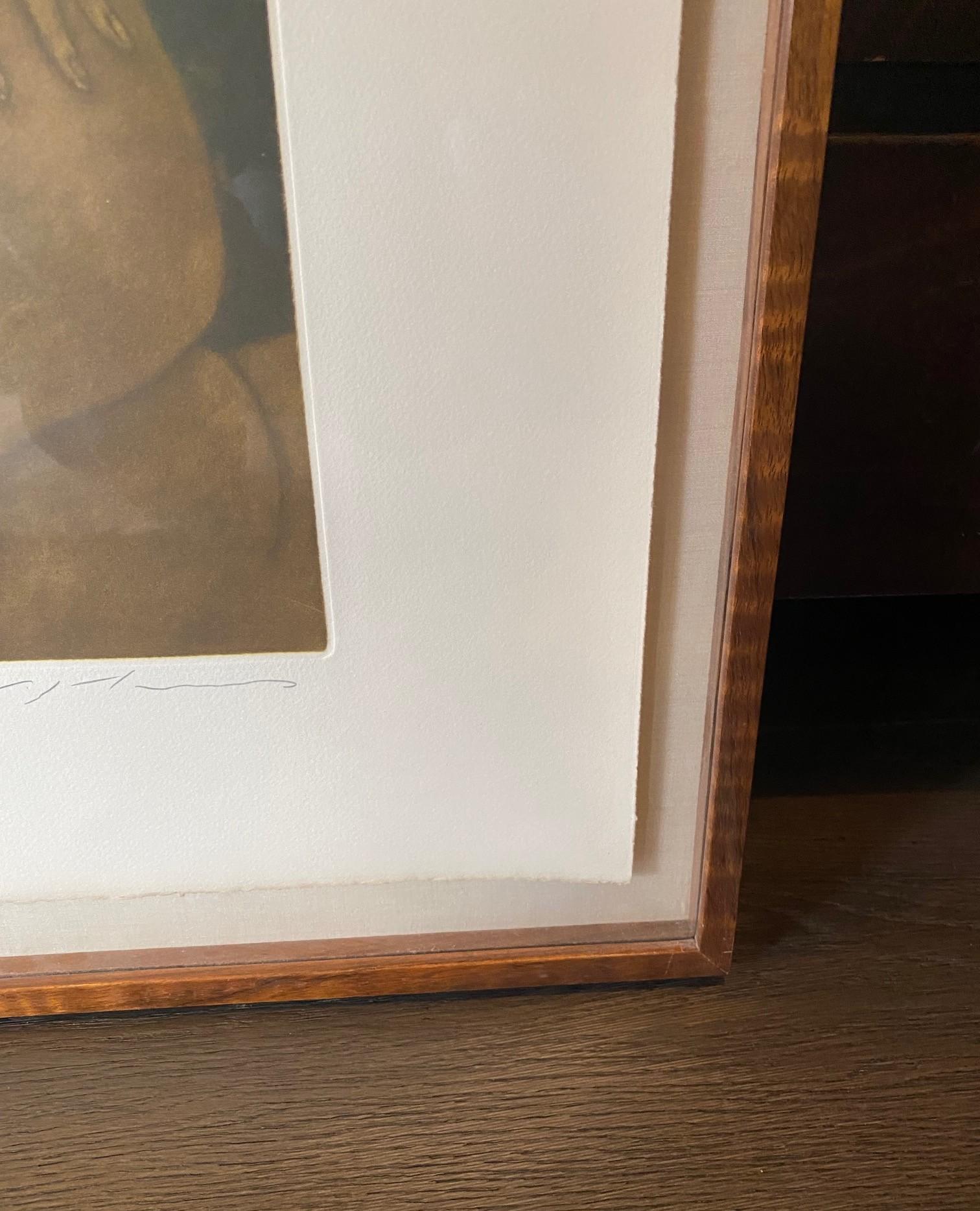 Masuo Ikeda Signé Edition Limitée Encadré Mezzotint Japonais Erotique Venus en vente 5