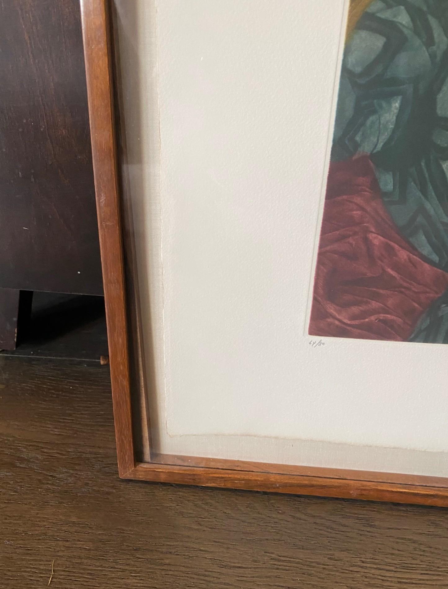 Masuo Ikeda Signé Edition Limitée Encadré Mezzotint Japonais Erotique Venus en vente 6