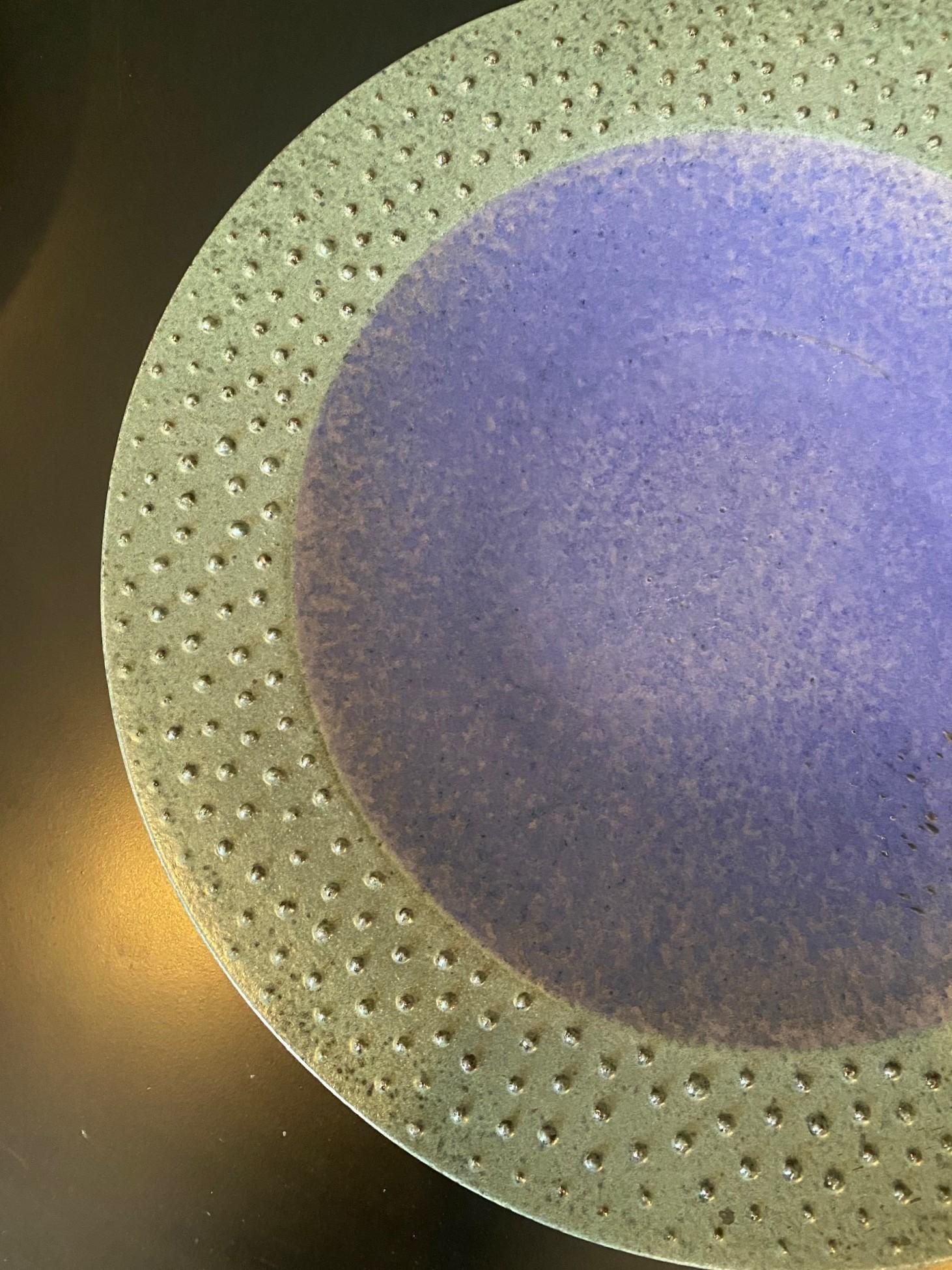 Cotto in fornace Masuo Ojima Firmato Grande Studio Pottery Giapponese Asiatico in Ceramica Modernista Caricabatterie in vendita