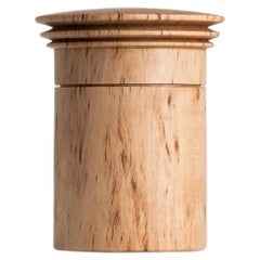 Caja de madera escultórica decorativa de abedul Masur de Ray Key jarrón para baratijas