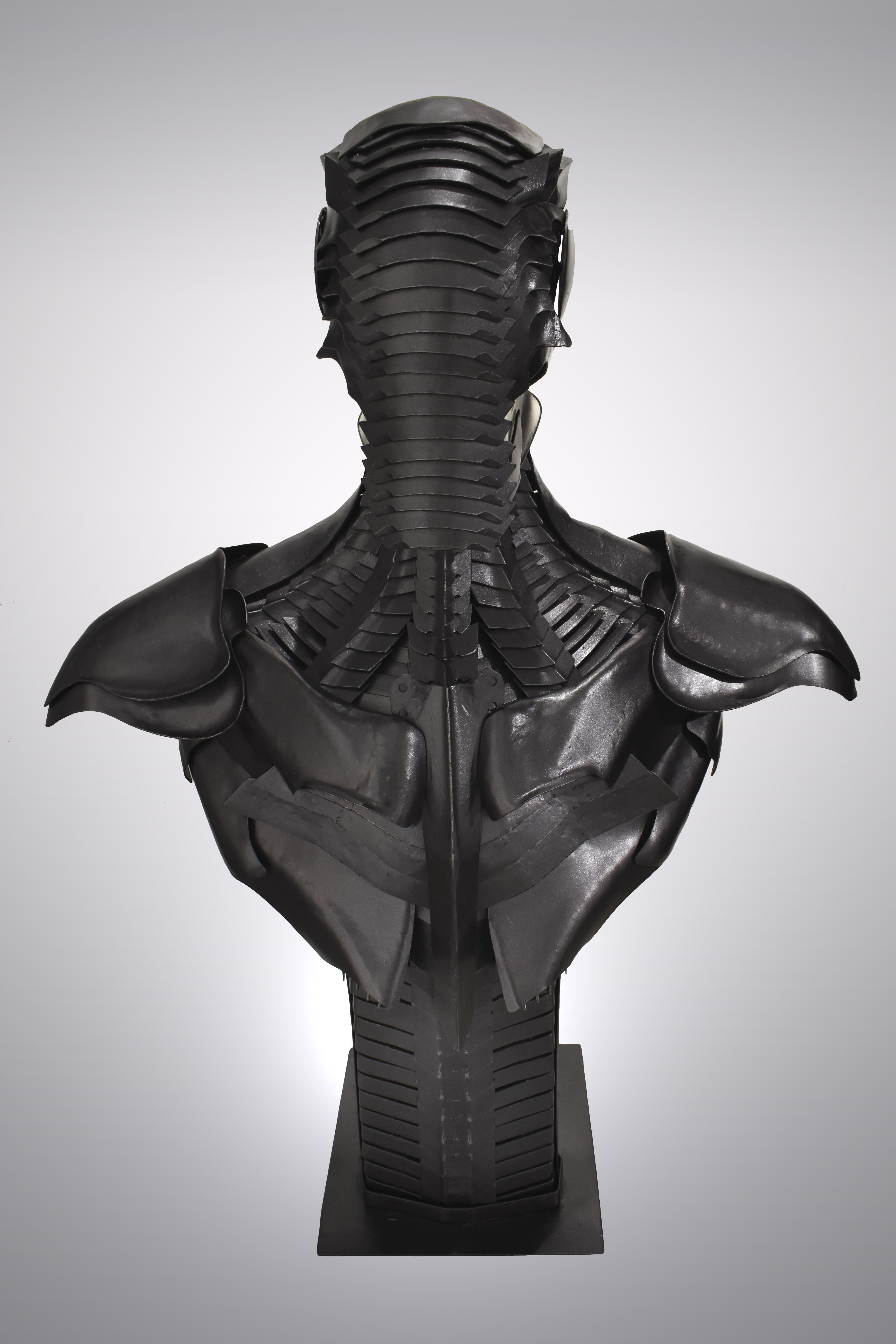 Mitochondria＃3_metal made armor warrior bust - Sculpture by Mat Ali Mat Som