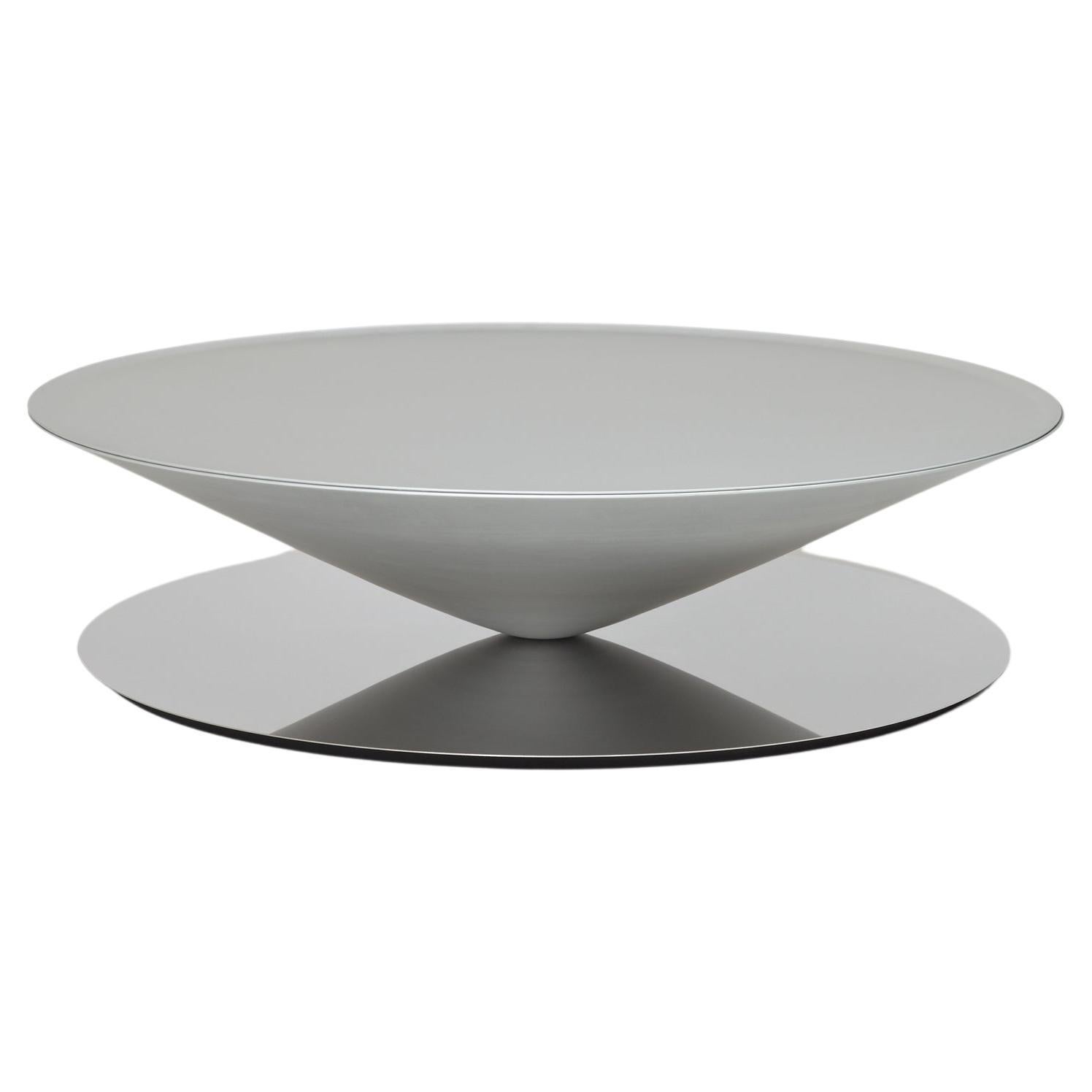 Mat Grey Steel "Float" Coffee Table, Luca Nichetto For Sale